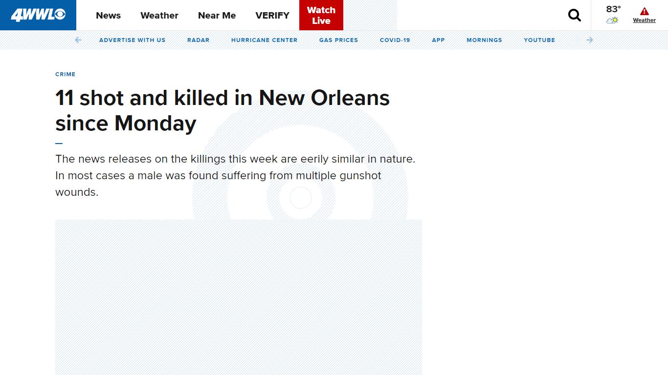 11 shot and killed in New Orleans since Monday - WWL-TV